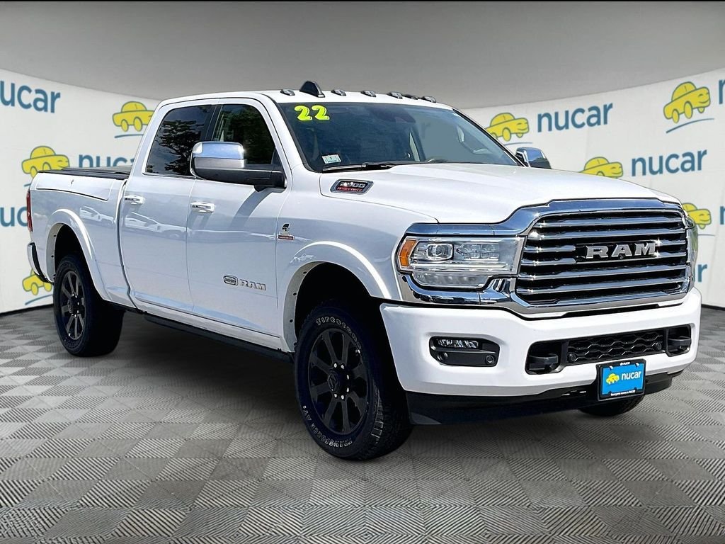 Used 2022 Bright White Clearcoat Ram Longhorn image 1