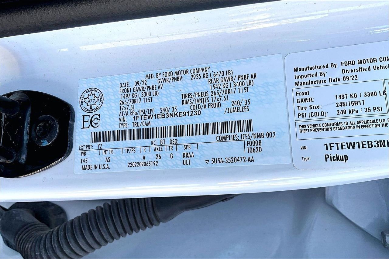 Used 2022 OXFORD WHITE Ford XL image 22