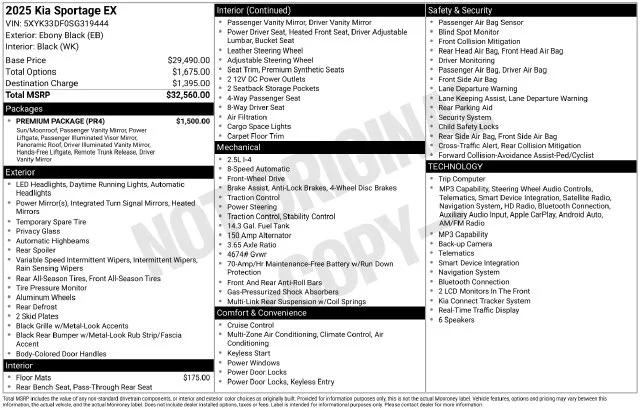 Certified Used 2025 Black Kia EX image 42