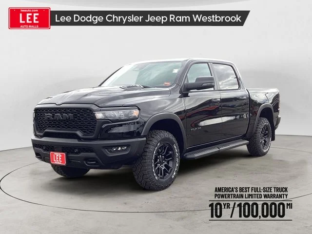 New 2026 Diamond Black Crystal Pearlcoat Ram REBEL CREW CAB 4X4 5