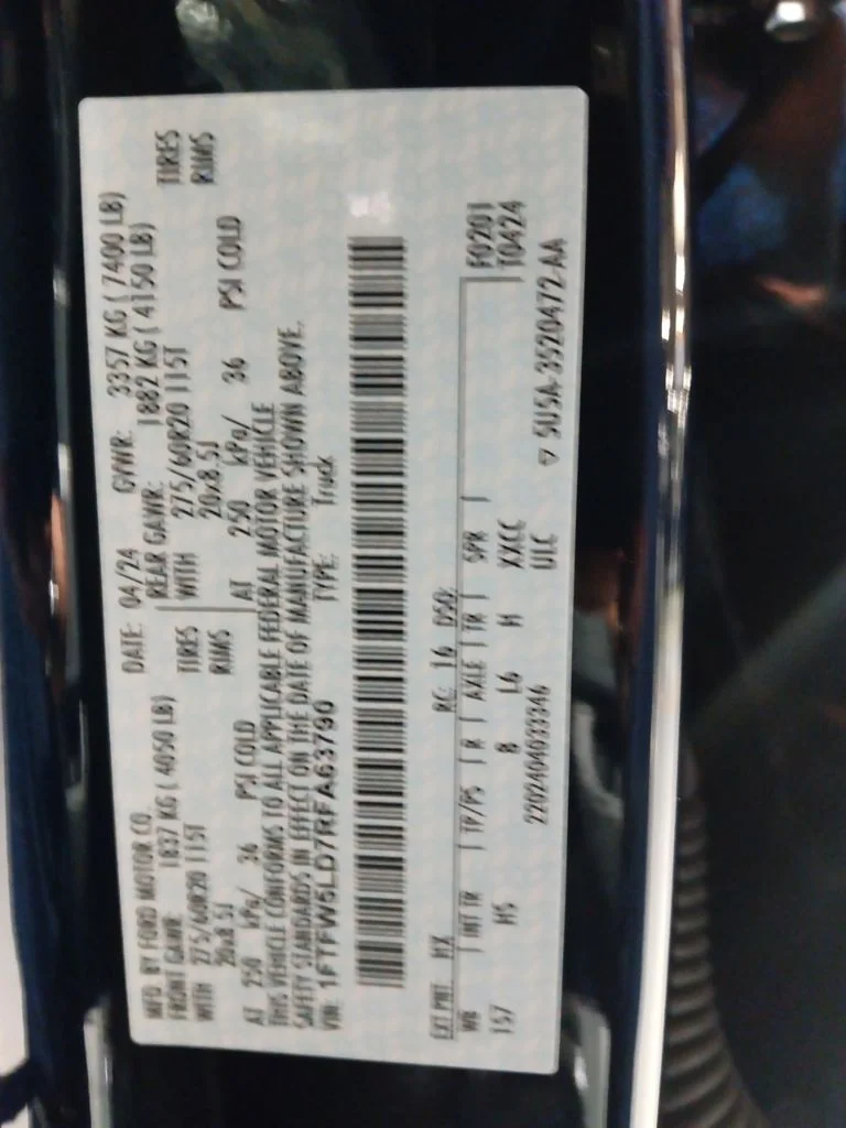 Certified Used 2024 Blue Metallic Ford Lariat image 2