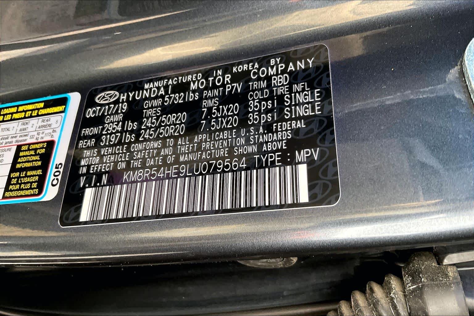 Used 2020 Steel Graphite Hyundai Limited image 32