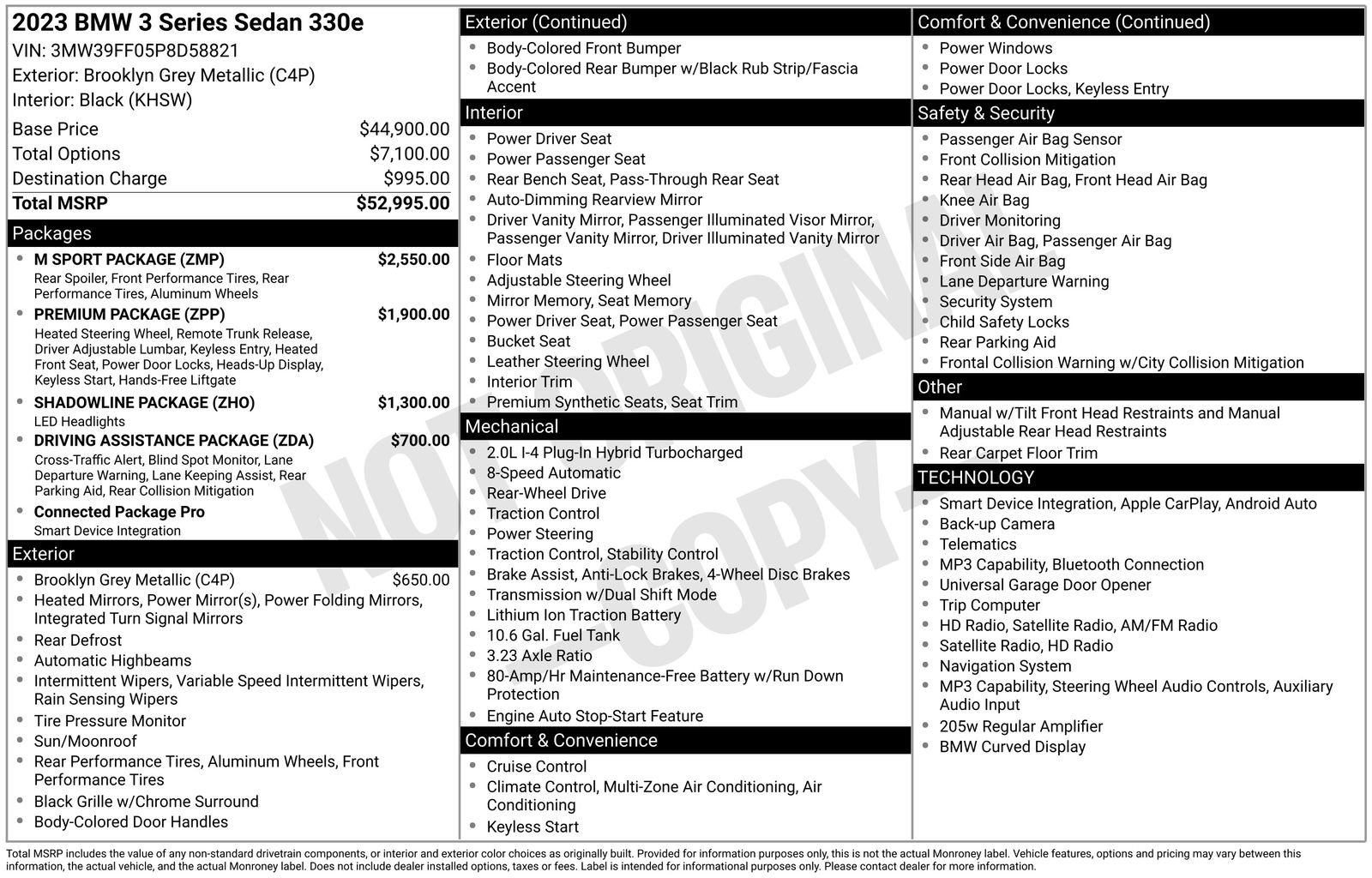 Certified Used 2023 Brooklyn Grey Metallic BMW 330e iPerformance image 2