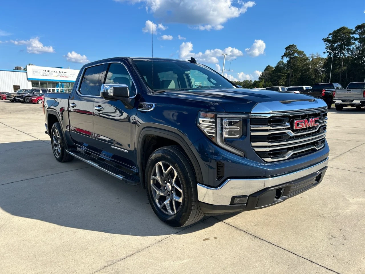 Used 2023 PACIFIC BLUE METALLIC GMC SLT image 2