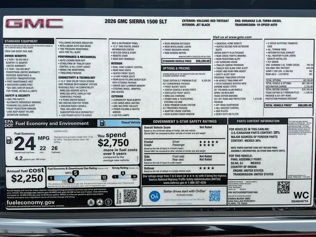 New 2026 Volcanic Red Tintcoat GMC SLT image 21