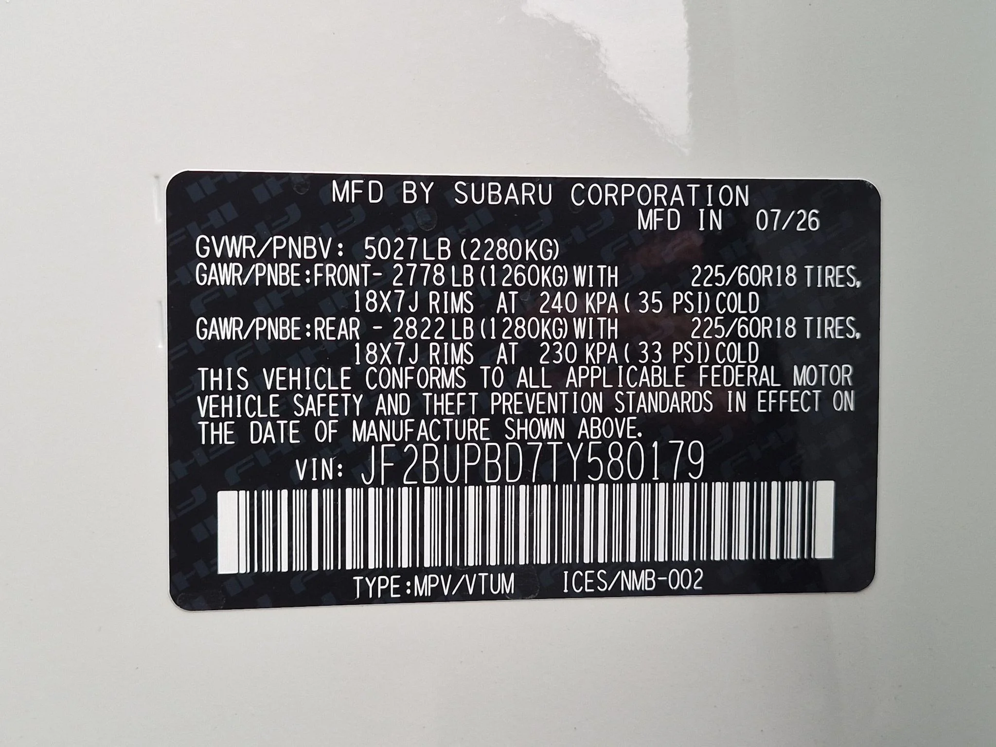 New 2026 CRYSTAL WHITE PEARL Subaru Premium image 26