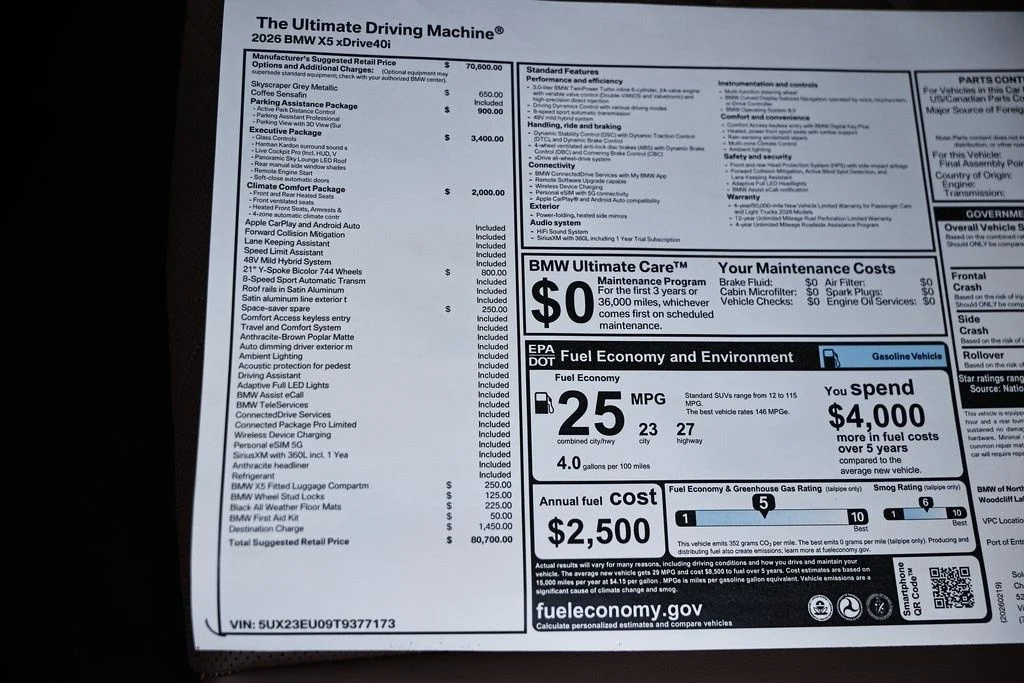 New 2026 Skyscraper Grey Metallic BMW xDrive40i image 41