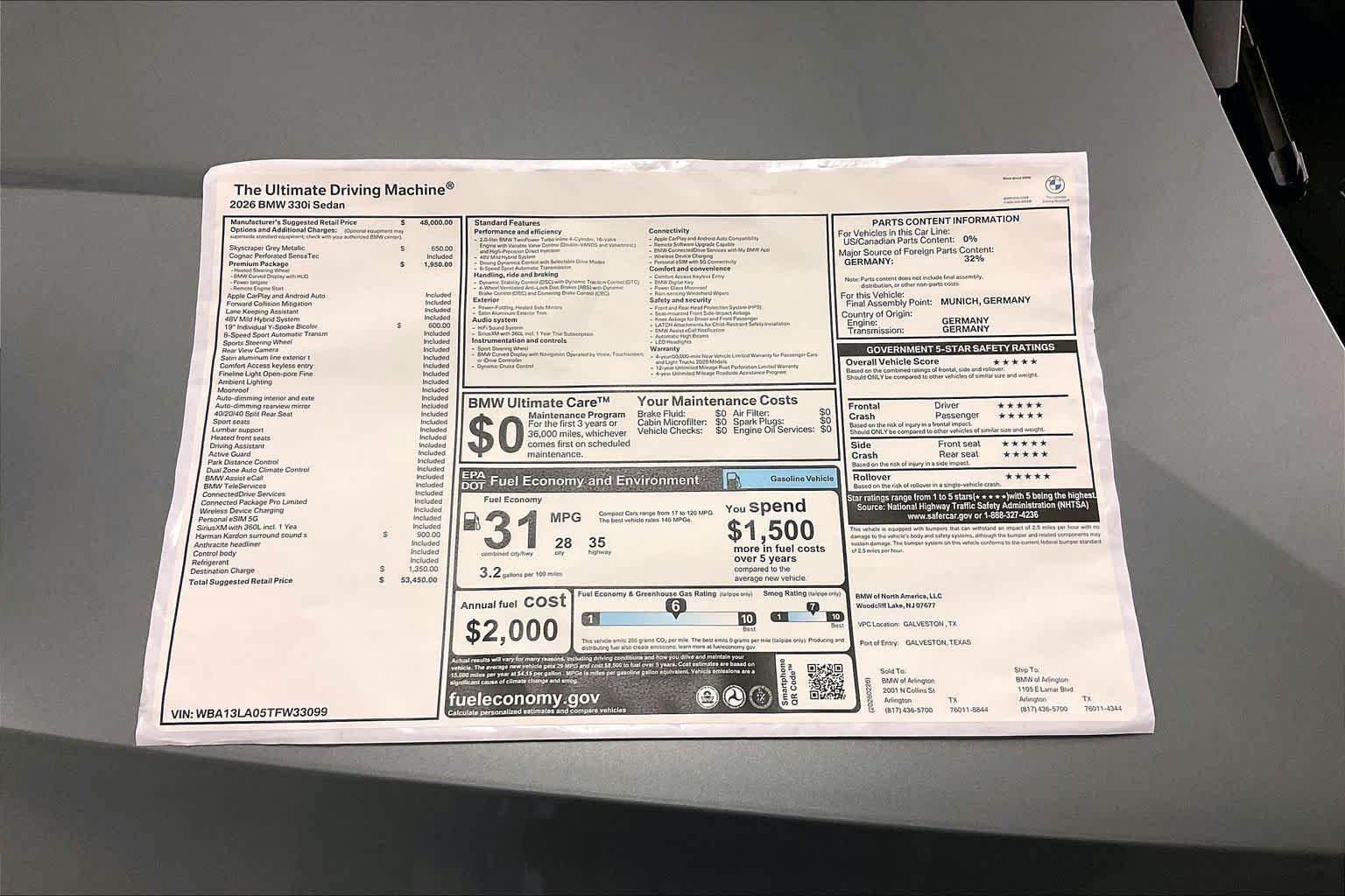 Used 2026 Skyscraper Grey Metallic BMW 330i image 19