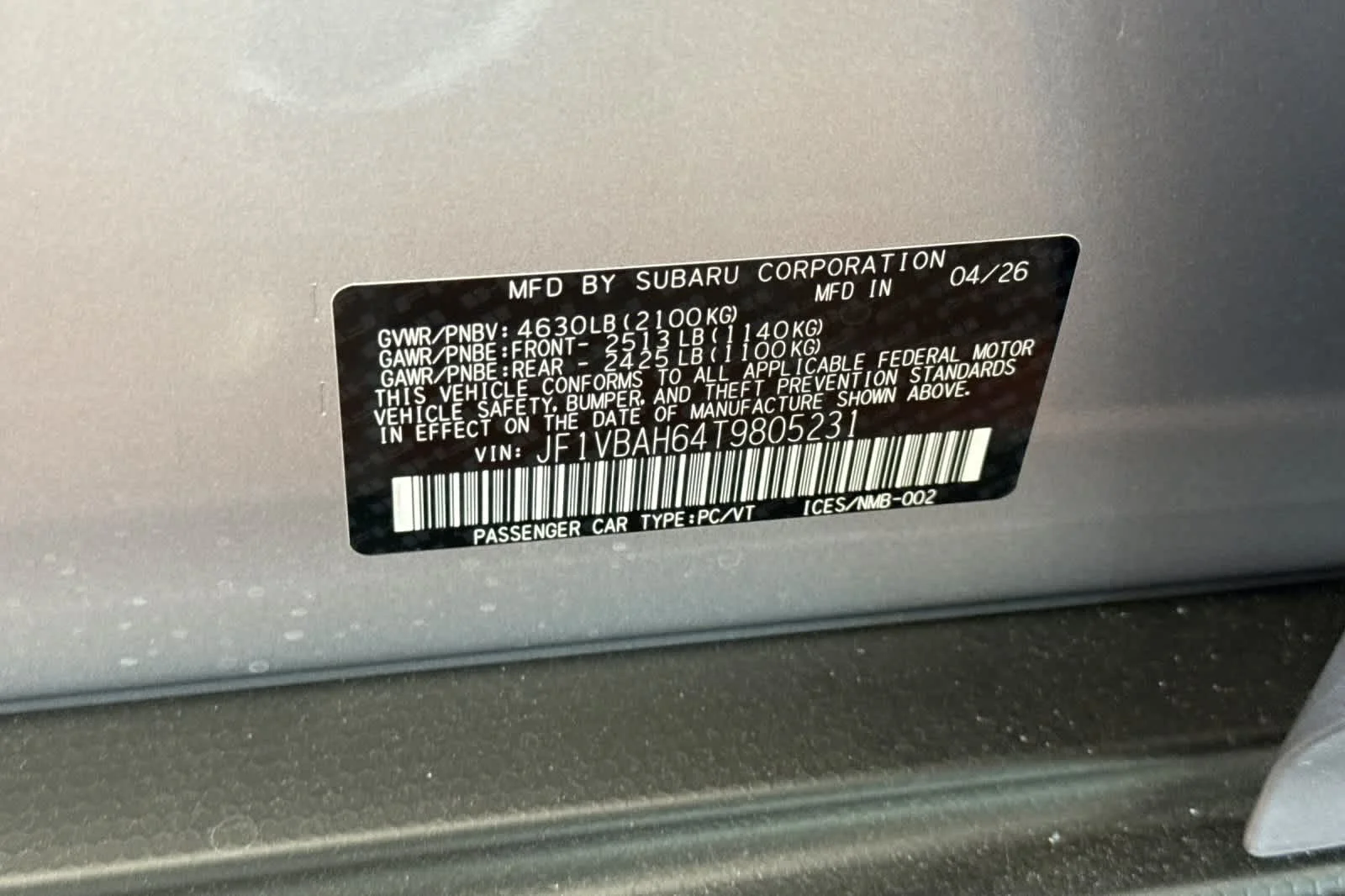 New 2026 ICE SILVER METALLIC Subaru Premium image 25