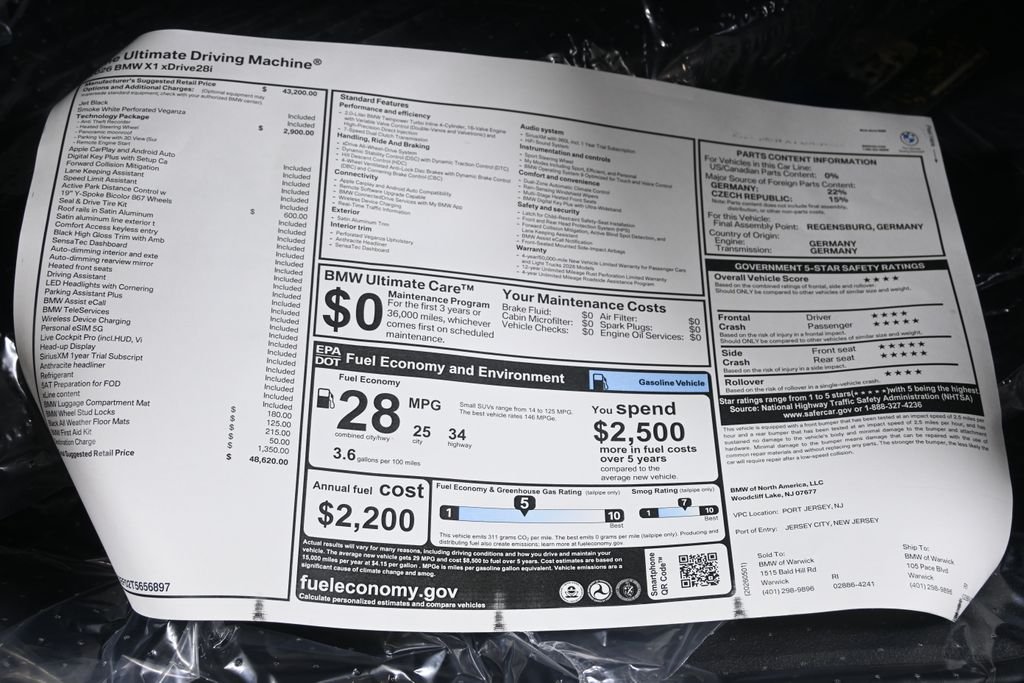 New 2026 Jet Black BMW xDrive28i image 37