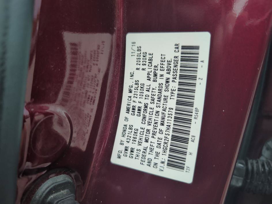 Used 2017 Basque Red Pearl II Honda Sport image 32
