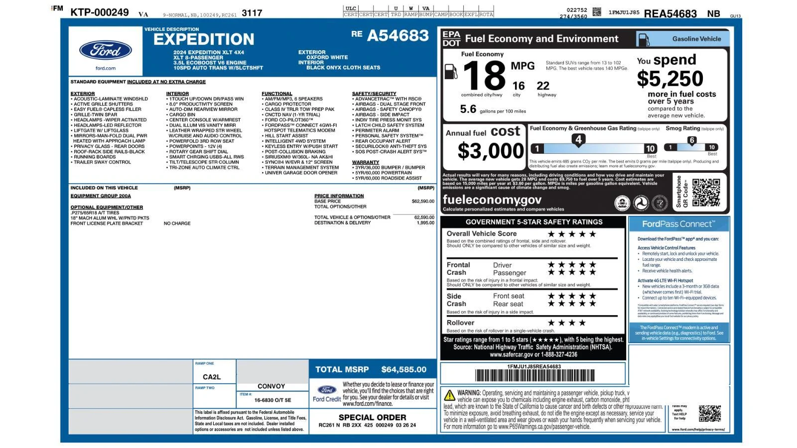 Used 2024 Oxford White Ford XLT image 80