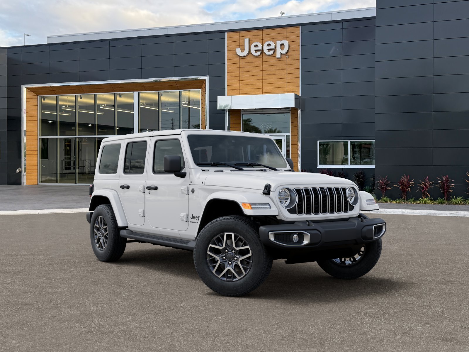 New 2026 Bright White Clear-Coat Exterior Paint Jeep Sahara image 37