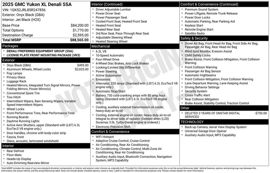 Used 2025 Onyx Black GMC Denali image 8