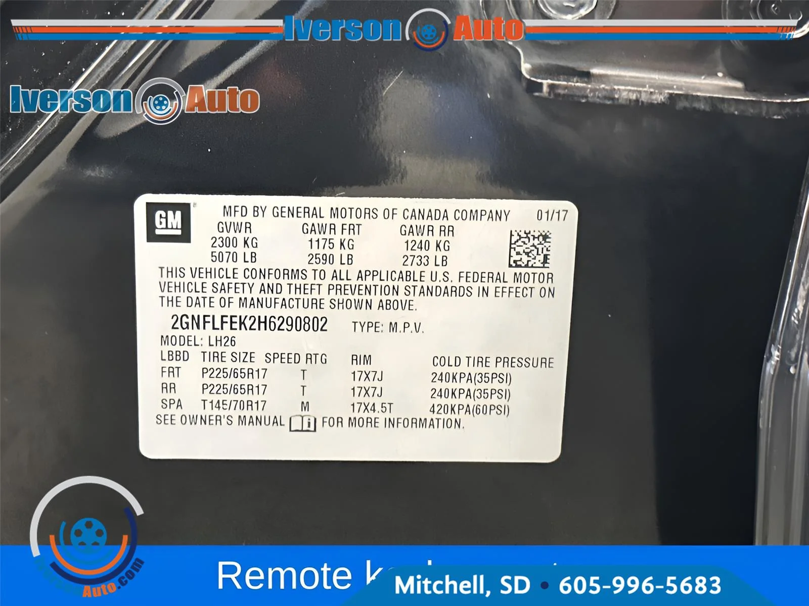 Used 2017 Mosaic Black Metallic Chevrolet LT image 14