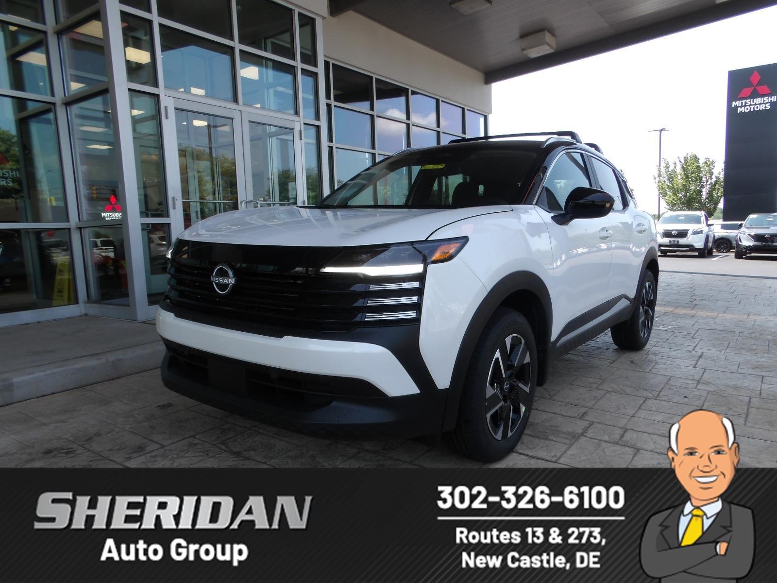 New 2026 Aspen White TriCoat / Super Black Two-tone Nissan SV image 1