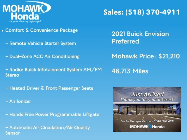 Used 2021 Ebony Twilight Metallic Buick Preferred image 3