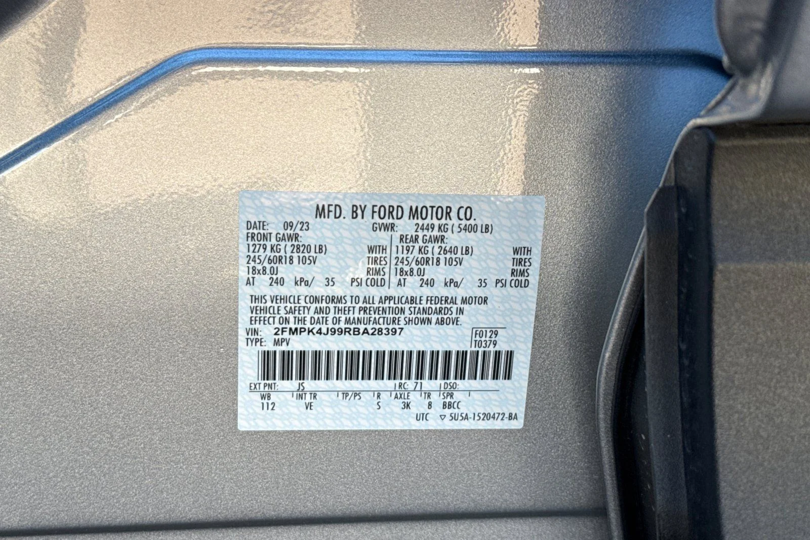Certified Used 2024 Iconic Silver Metallic Ford SEL image 22