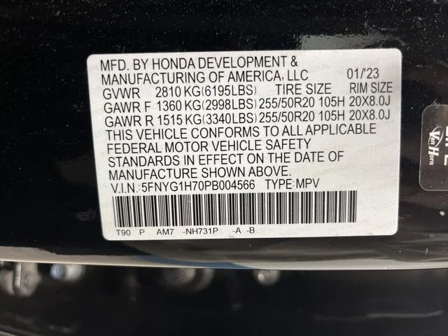 Used 2023 Crystal Black Pearl Honda Touring image 38