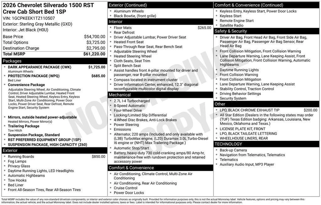 New 2026 Gray Chevrolet RST image 12
