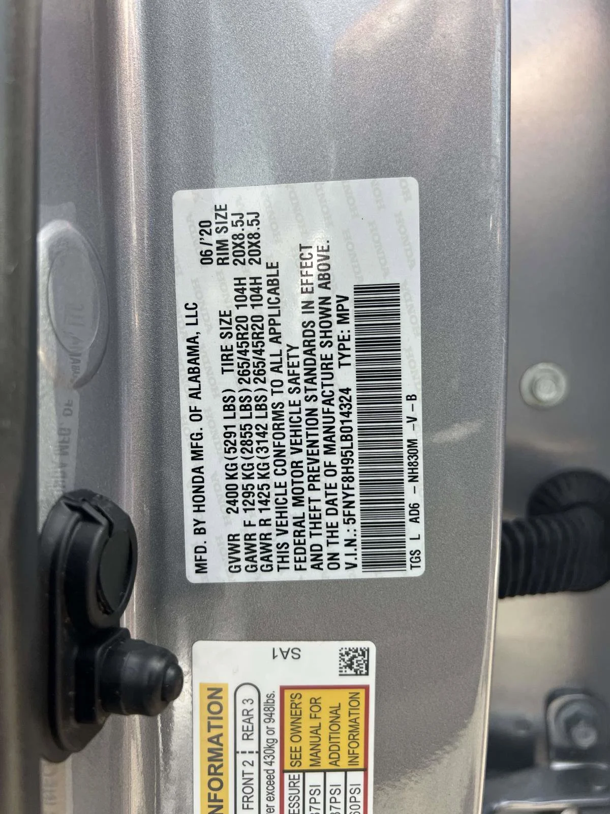 Used 2020 Gray Honda Touring image 20