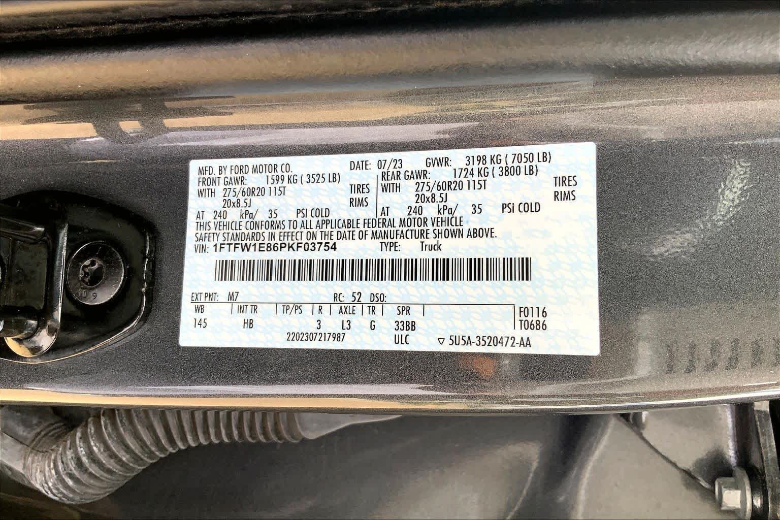Used 2023 Carbonized Gray Metallic Ford LARIAT image 31