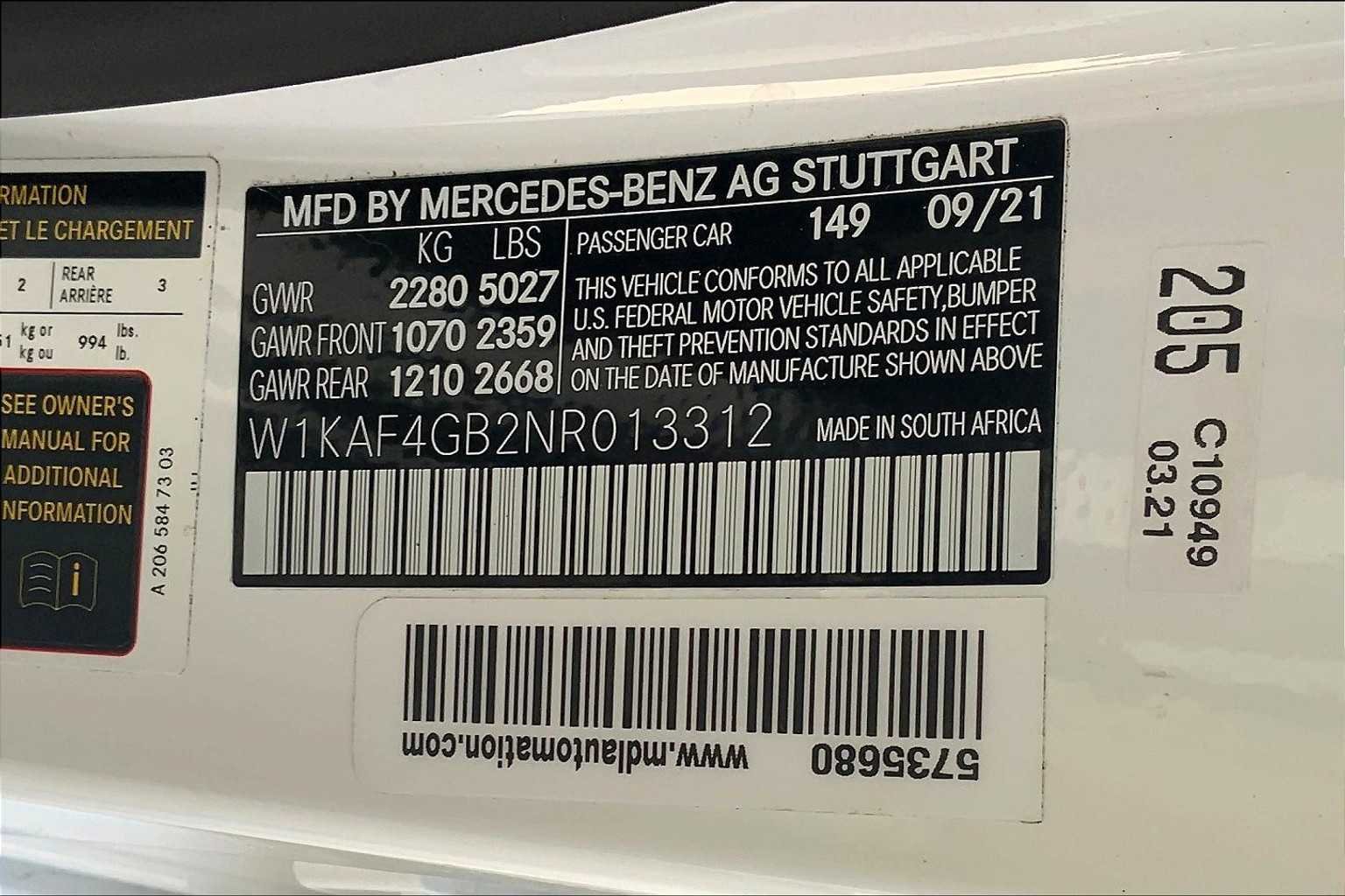 Certified Used 2022 Polar White Mercedes-Benz C 300 image 36