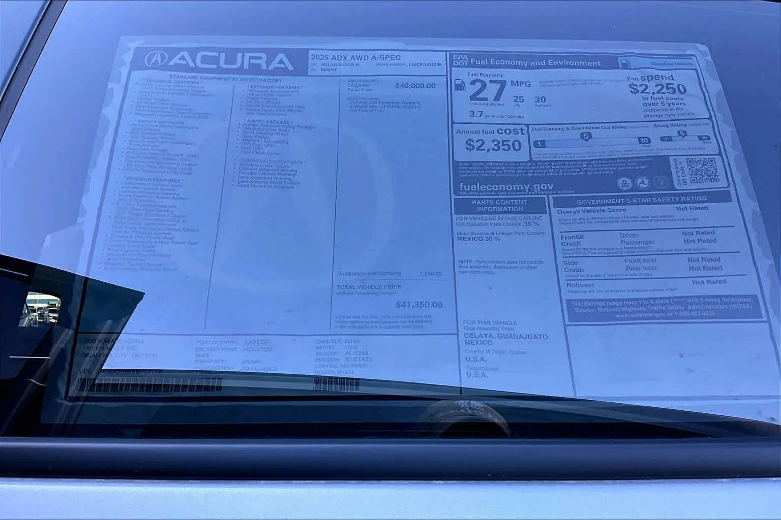 2025 Acura ADX A-Spec Package - Photo 17