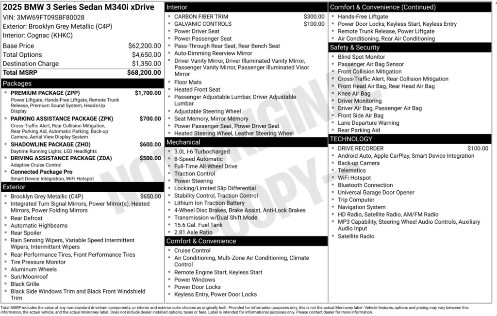 Certified Used 2025 Gray Metallic BMW M340i xDrive image 6