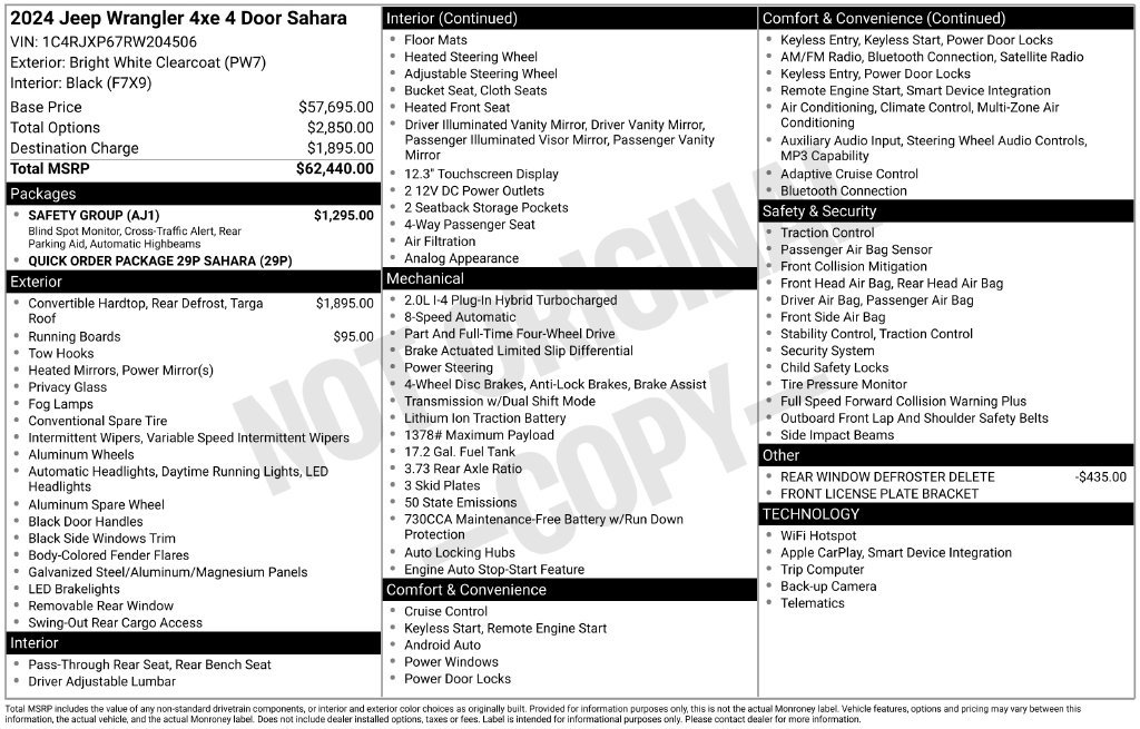 Used 2024 White Jeep Sahara 4xe image 21