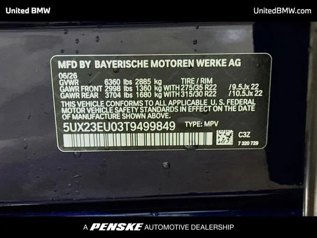 New 2026 Tanzanite Blue II Metallic BMW X5 40i image 15