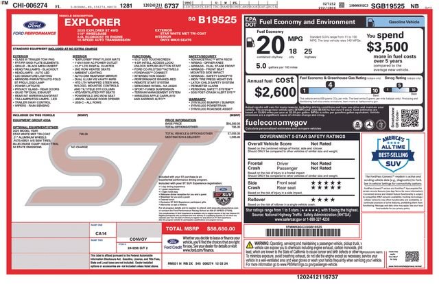 Used 2025 White Ford ST image 3