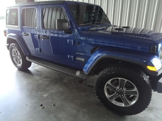 Used 2020 Blue Jeep Unlimited Sahara image 6
