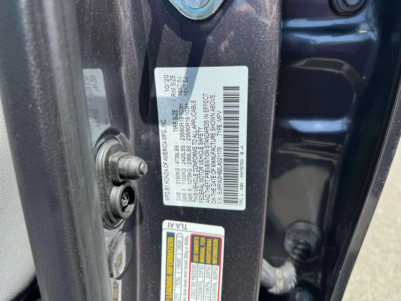 Used 2020 Modern Steel Metallic Honda AWD EX-L image 15