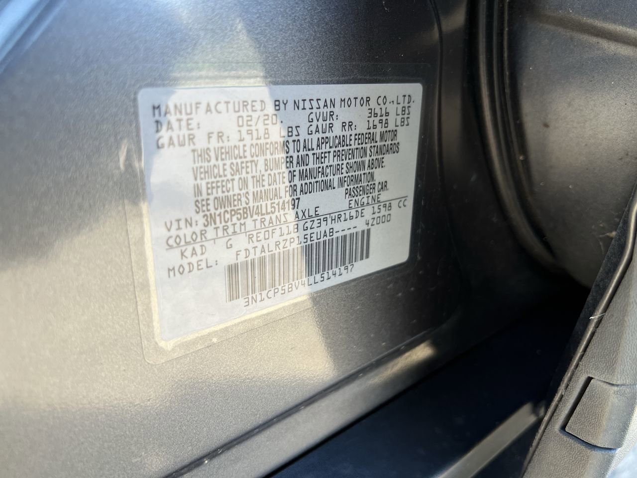 Used 2020 Gun Metallic Nissan S image 34