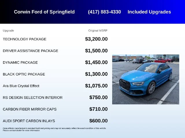 Used 2019 Ara Blue Crystal Effect Audi 2.5T image 5