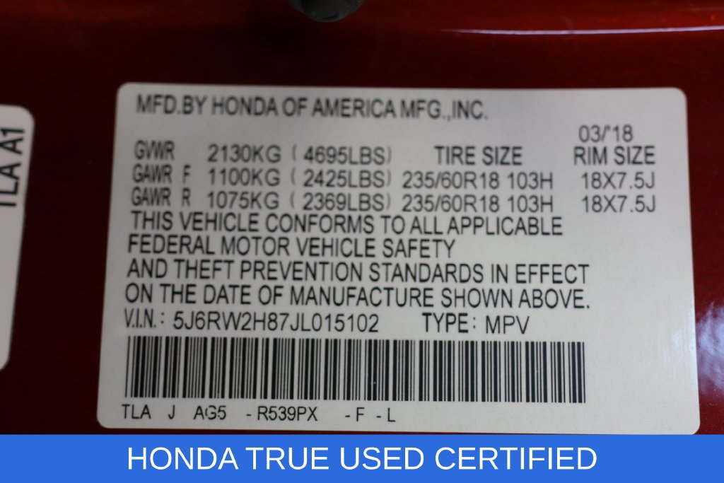 Used 2018 Red Honda EX-L image 29