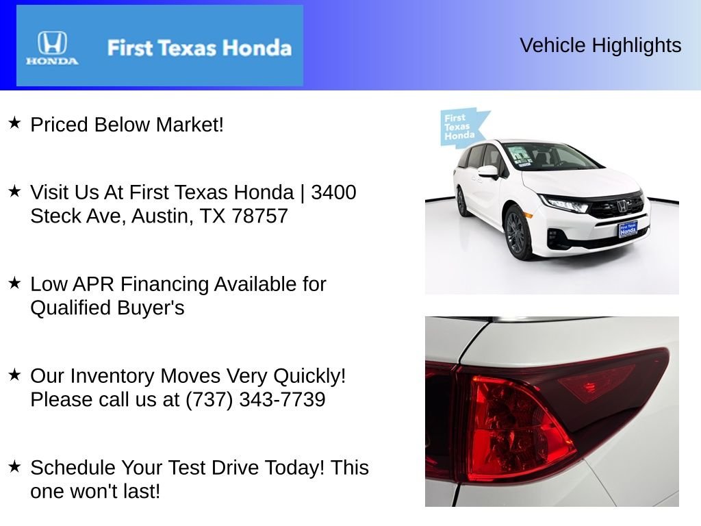 New 2026 Platinum White Pearl Honda Touring image 5