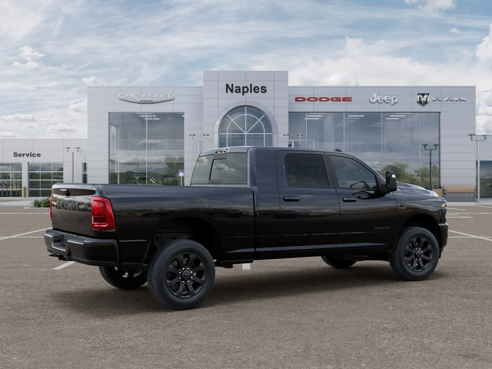 New 2026 Diamond Black Crystal Pearl-Coat Exterior Paint RAM Laramie image 4