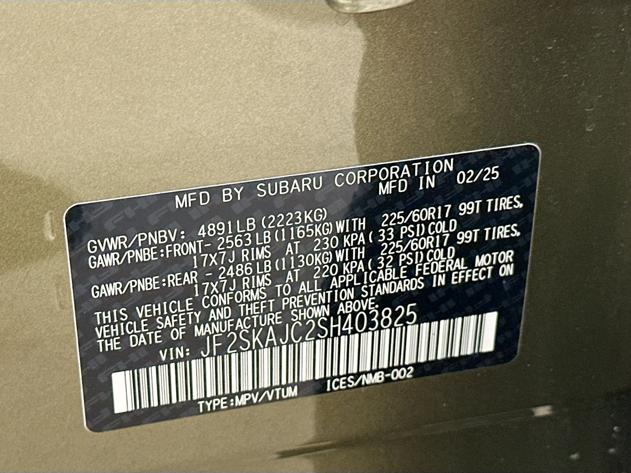 Used 2025 Autumn Green Metallic Subaru Wilderness image 42
