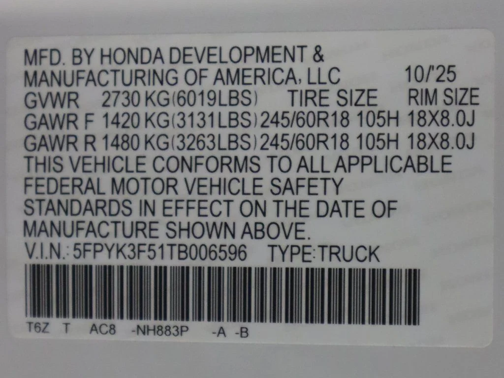 2026 Honda Ridgeline RTL - Photo 24