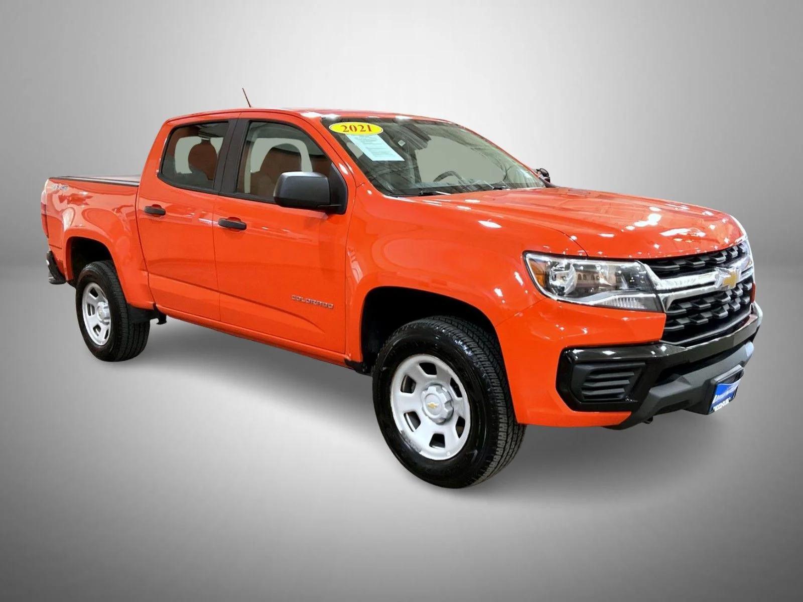 Used 2021 Orange Chevrolet Work Truck image 3