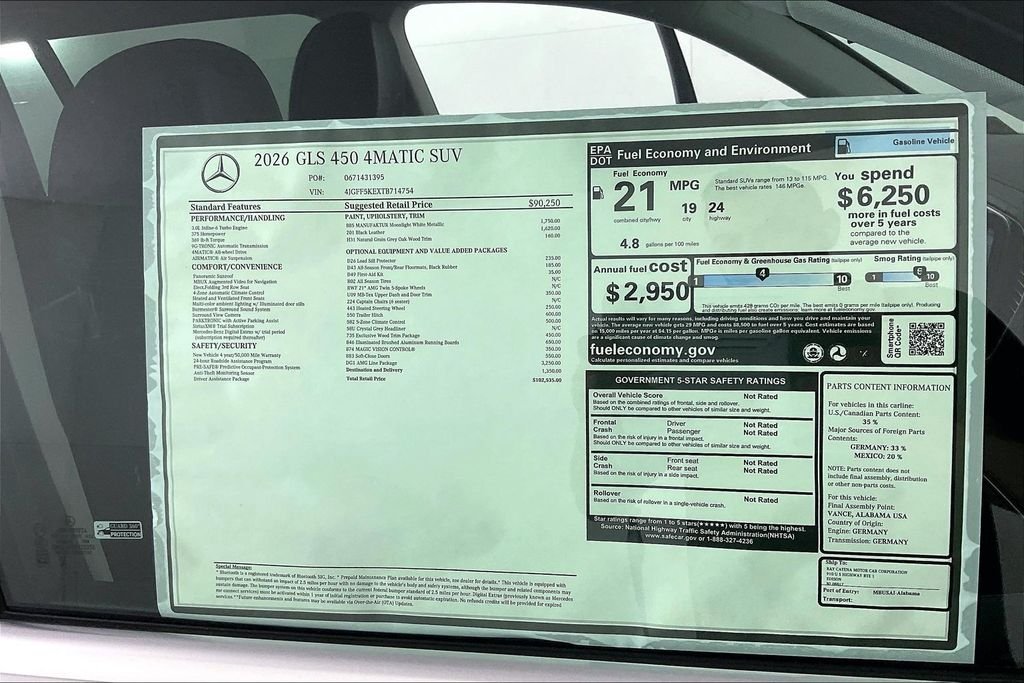 New 2026 MANUFAKTUR Moonlight White Metallic Mercedes-Benz GLS 450 image 14
