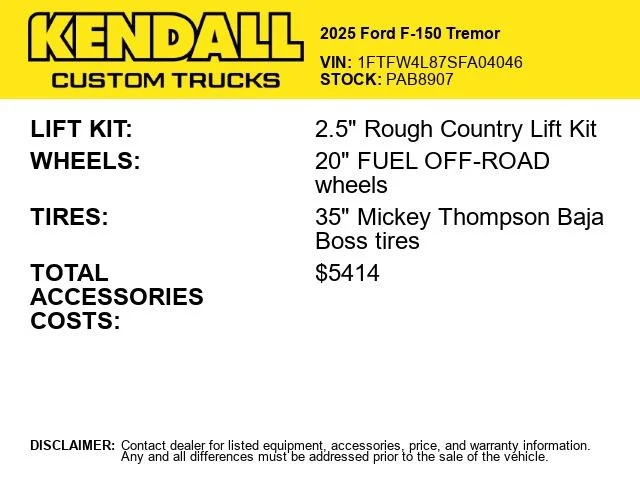 Used 2025 Black Ford Tremor image 2