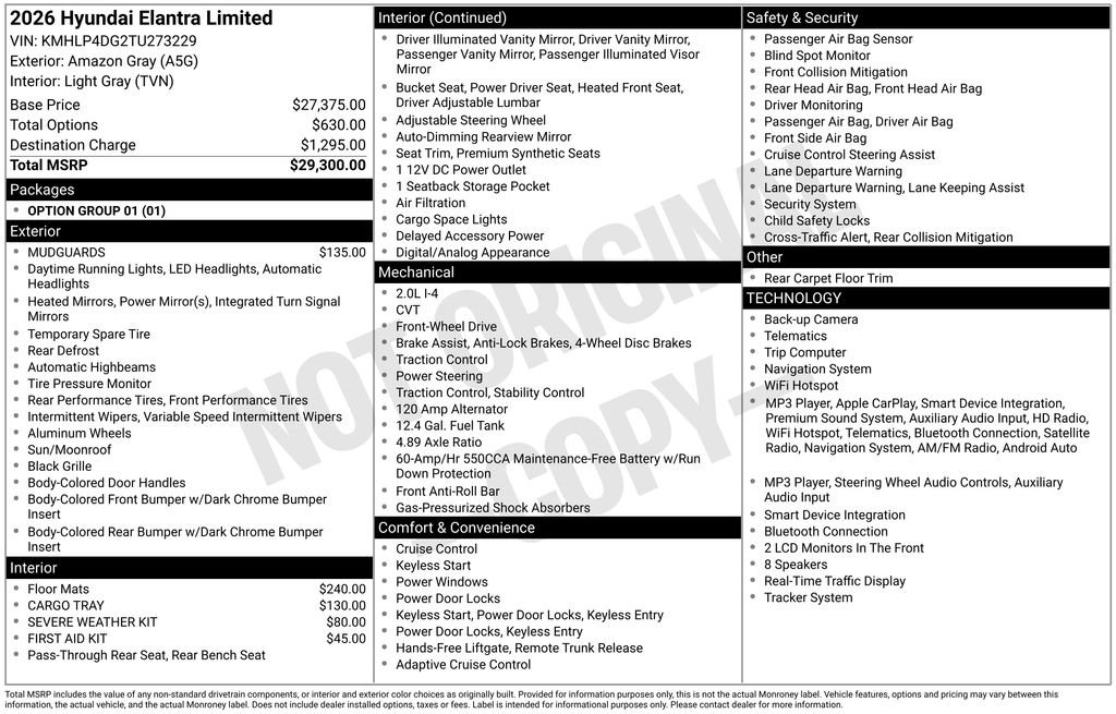 New 2026 Gray Hyundai Limited image 2