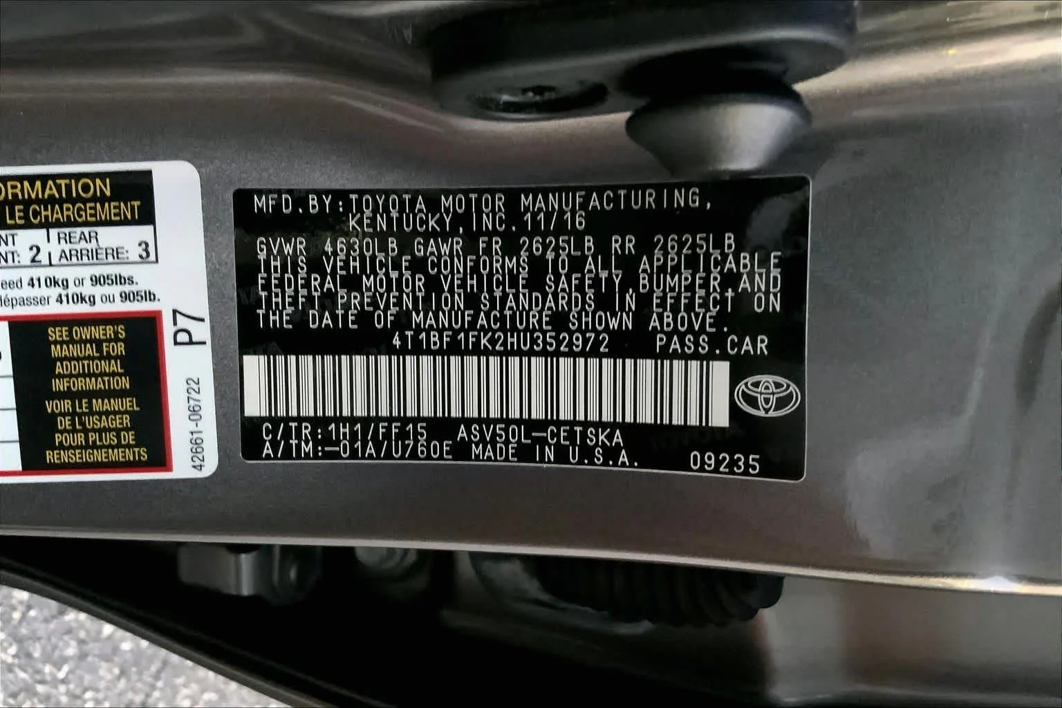 Used 2017 Predawn Gray Mica Toyota SE image 31