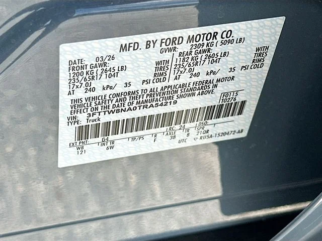 New 2026 Azure Ford Tremor image 20