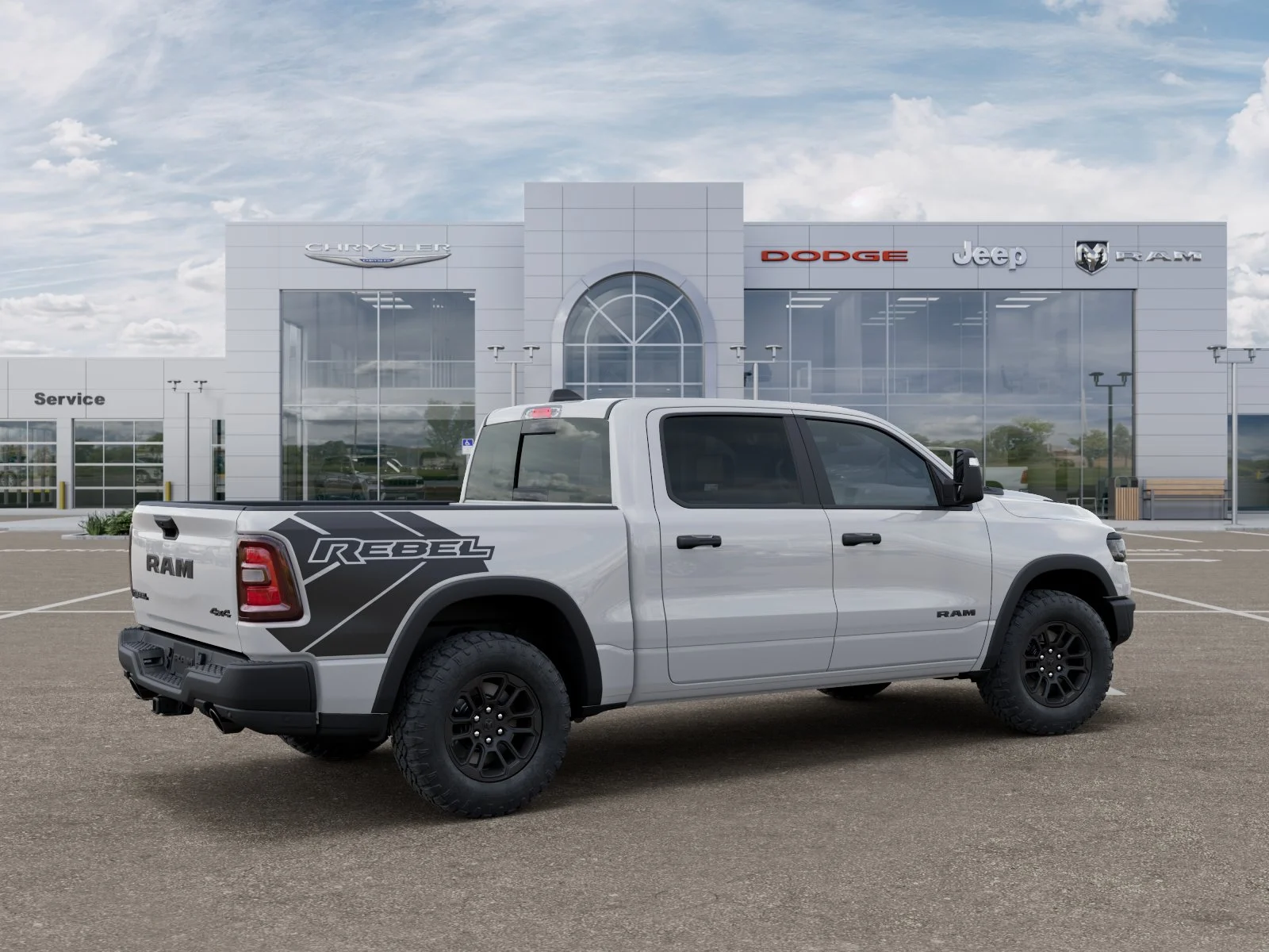New 2026 Bright White Clear-Coat Exterior Paint RAM Rebel image 31