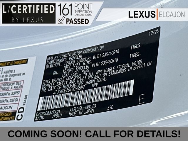 Certified Used 2026 White Lexus 350h Premium image 37
