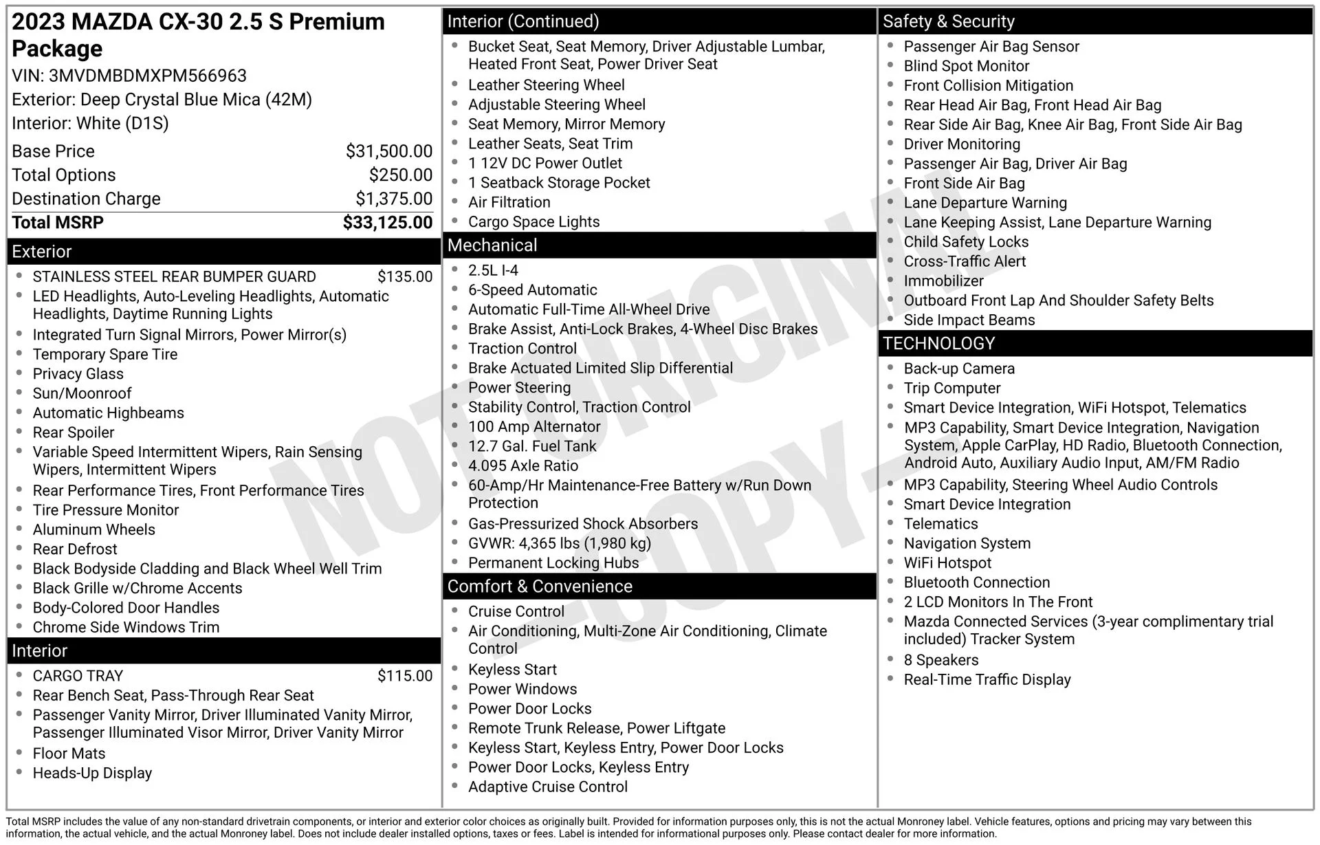 Certified Used 2023 Blue Mazda 2.5 S Premium Package image 29